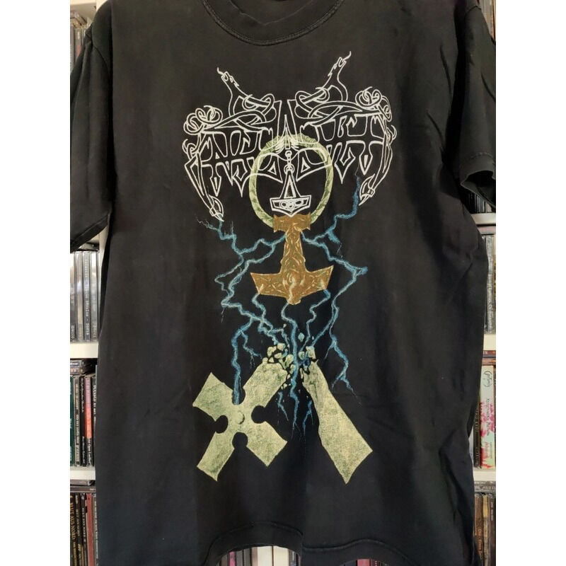  enslaved  -  the retaliation (xl size) official t-shirt 1997 vintage 