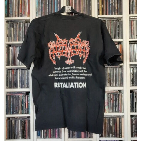  enslaved  -  the retaliation (xl size) official t-shirt 1997 vintage 