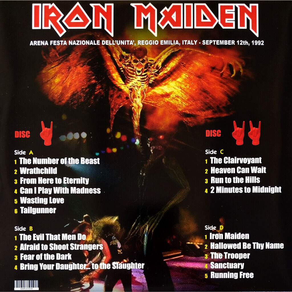  Iron Maiden  -  monsters of rock 1992 in italy -red vinyl 