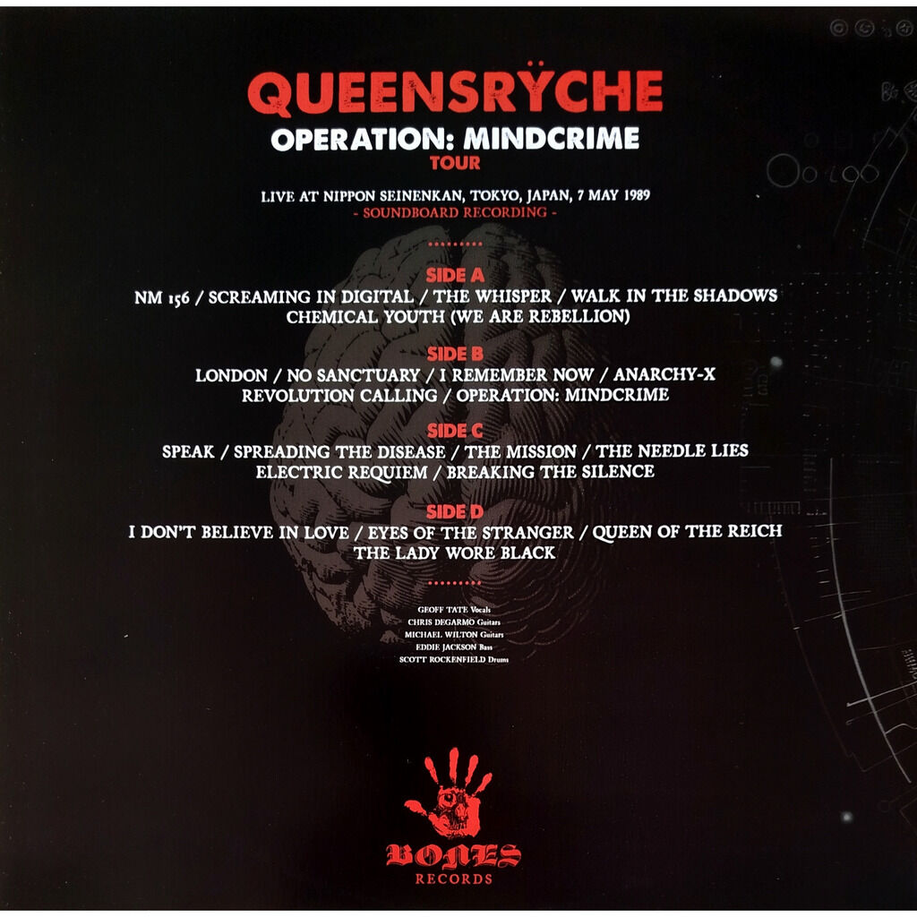  Queensrÿche  -  operation: mindcrime tour -triple stripe vinyl 