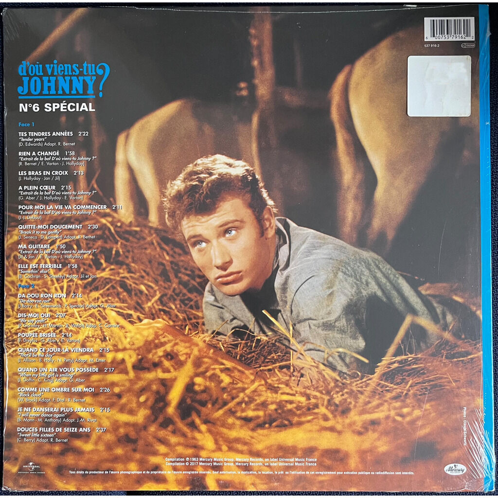  Johnny Hallyday  -  d'où viens-tu johnny ? - chansons du film 