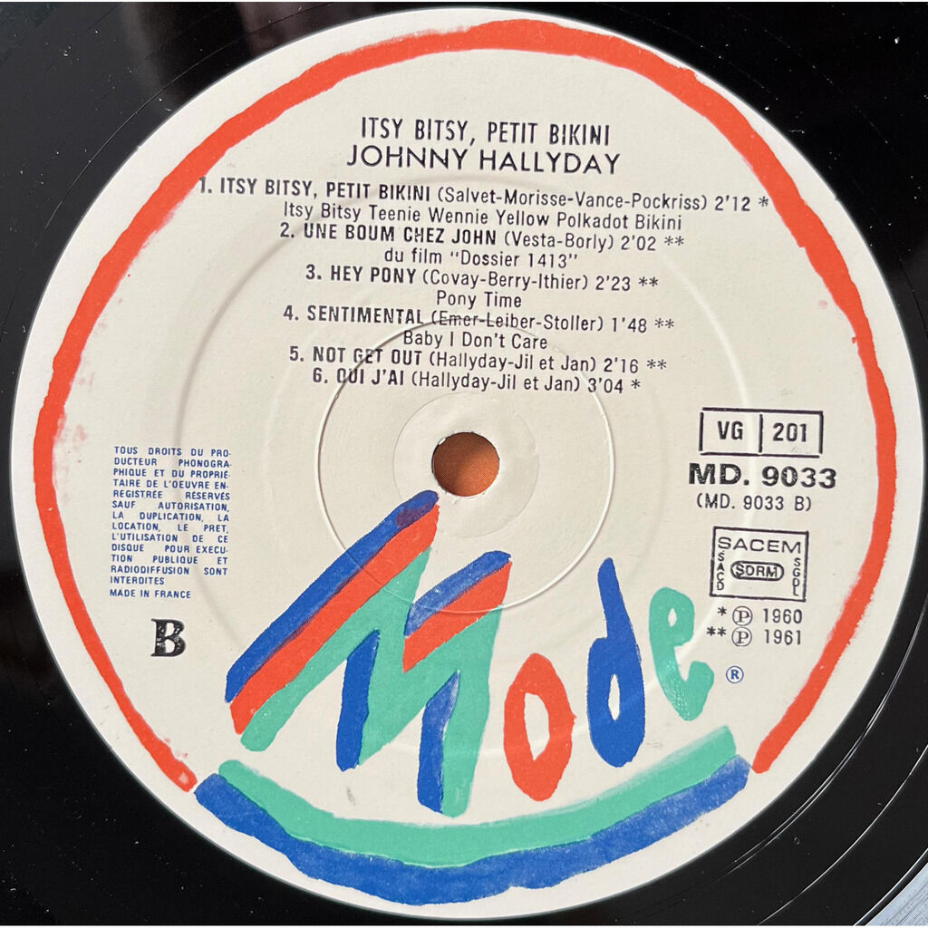  Johnny Hallyday  -  itsy bitsy petit bikini 