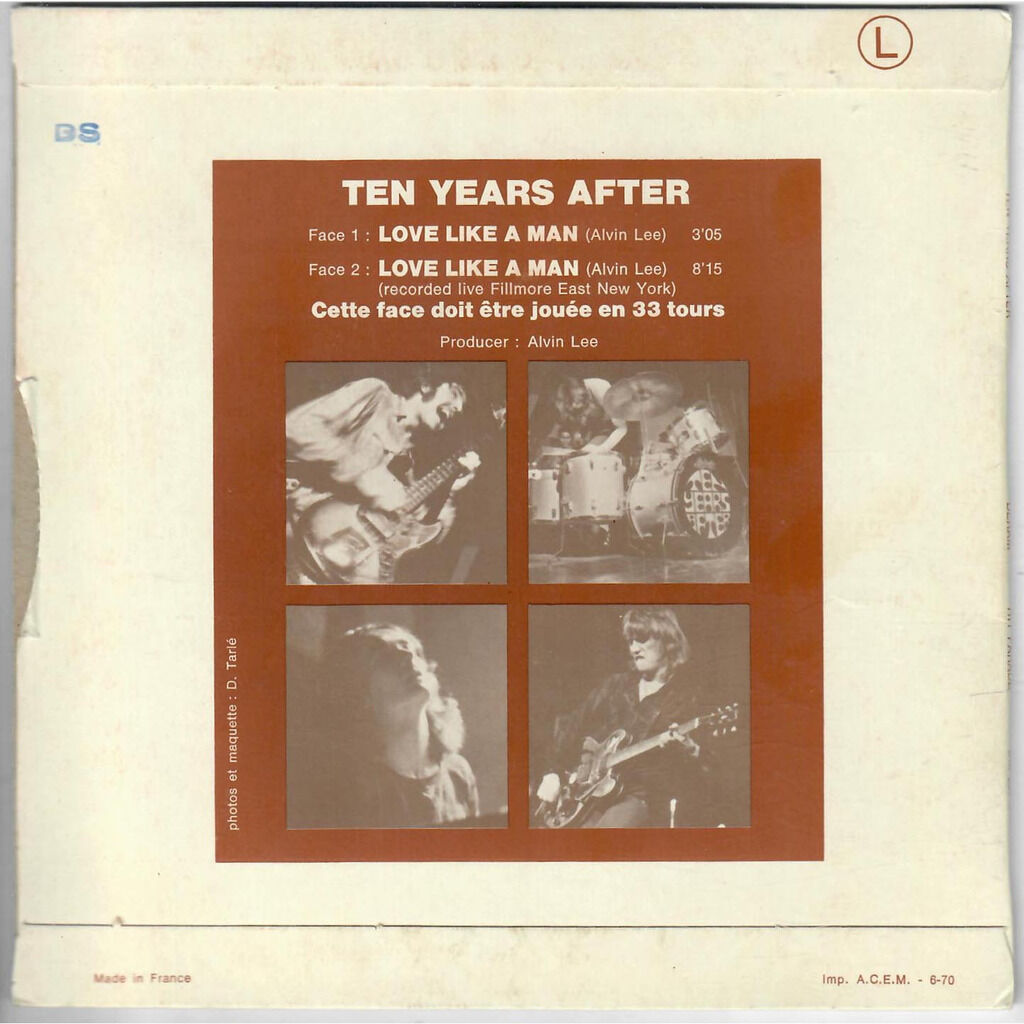  Ten Years After  -  love like a man 