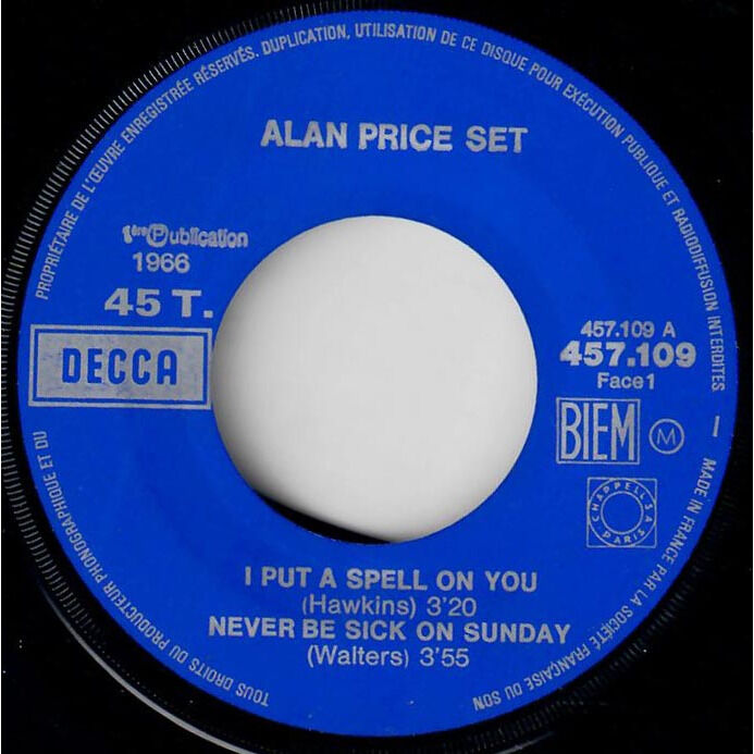  The Alan Price Set  -  i put a spell on you 