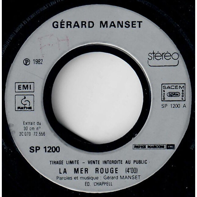  Gérard Manset  -  la mer rouge / maubert 