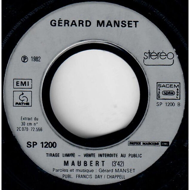  Gérard Manset  -  la mer rouge / maubert 