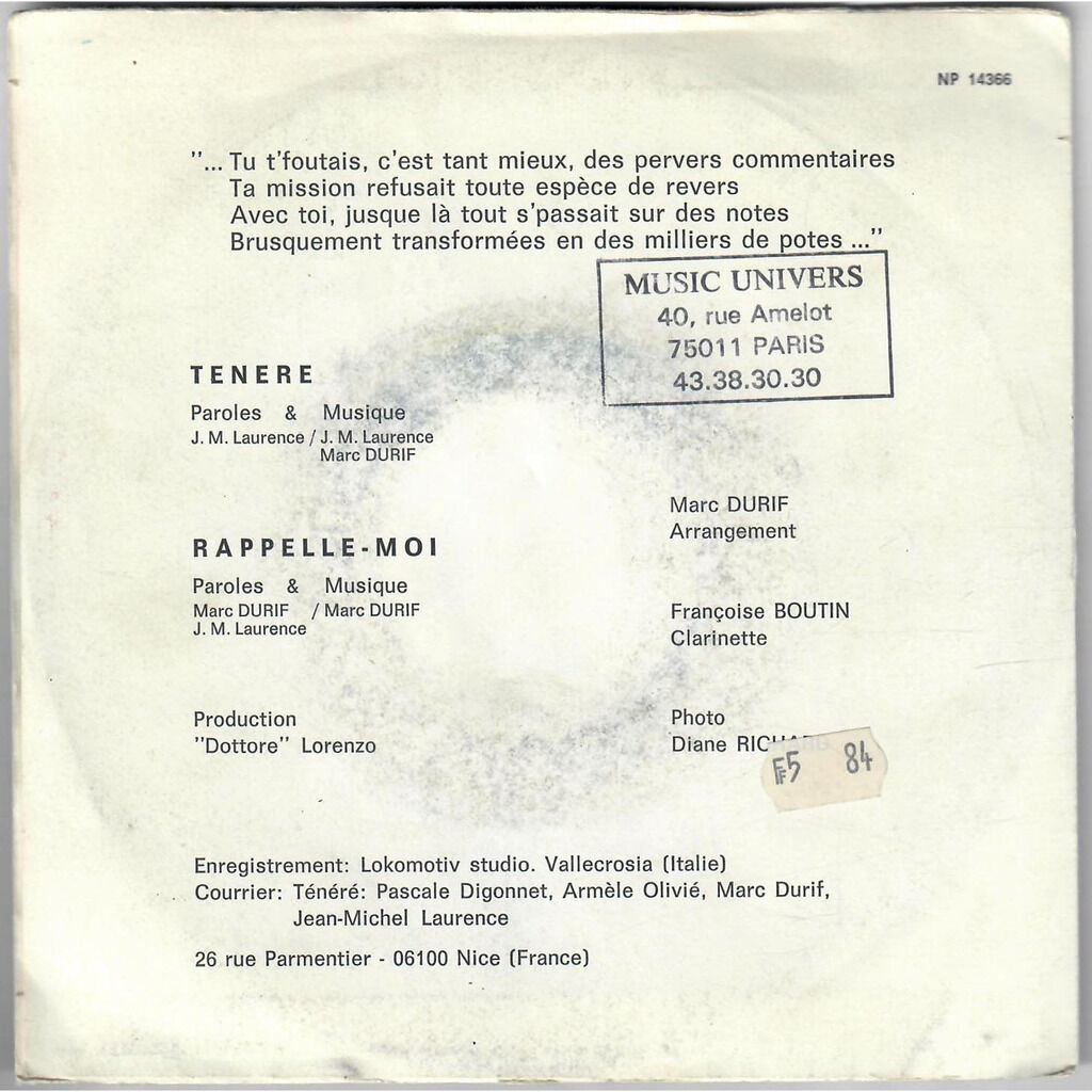  Ténéré (3)  -  ténéré / rappelle-moi 