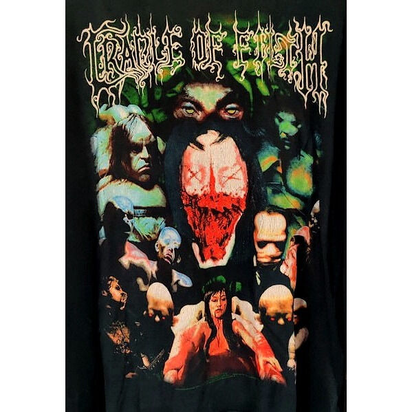  cradle of filth  -  canvas for a lick of pain long sleeve shirt 1999 vintage (l size) 