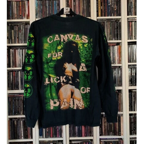  cradle of filth  -  canvas for a lick of pain long sleeve shirt 1999 vintage (l size) 
