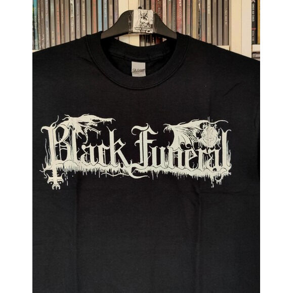  black funeral  -  logo white t-shirt (m size) 