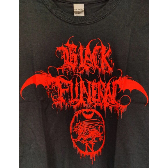  black funeral  -  logo red (m size) official t-shirt 2024 