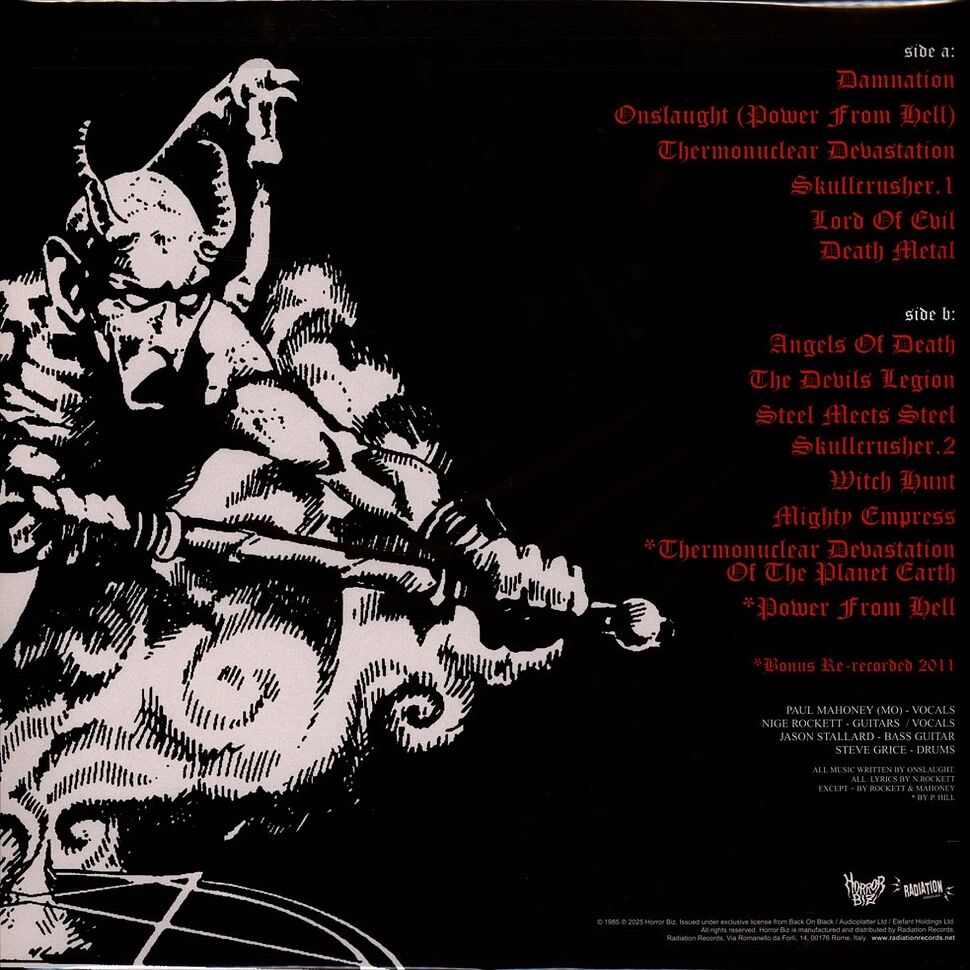  Onslaught  -  power from hell -red vinyl 