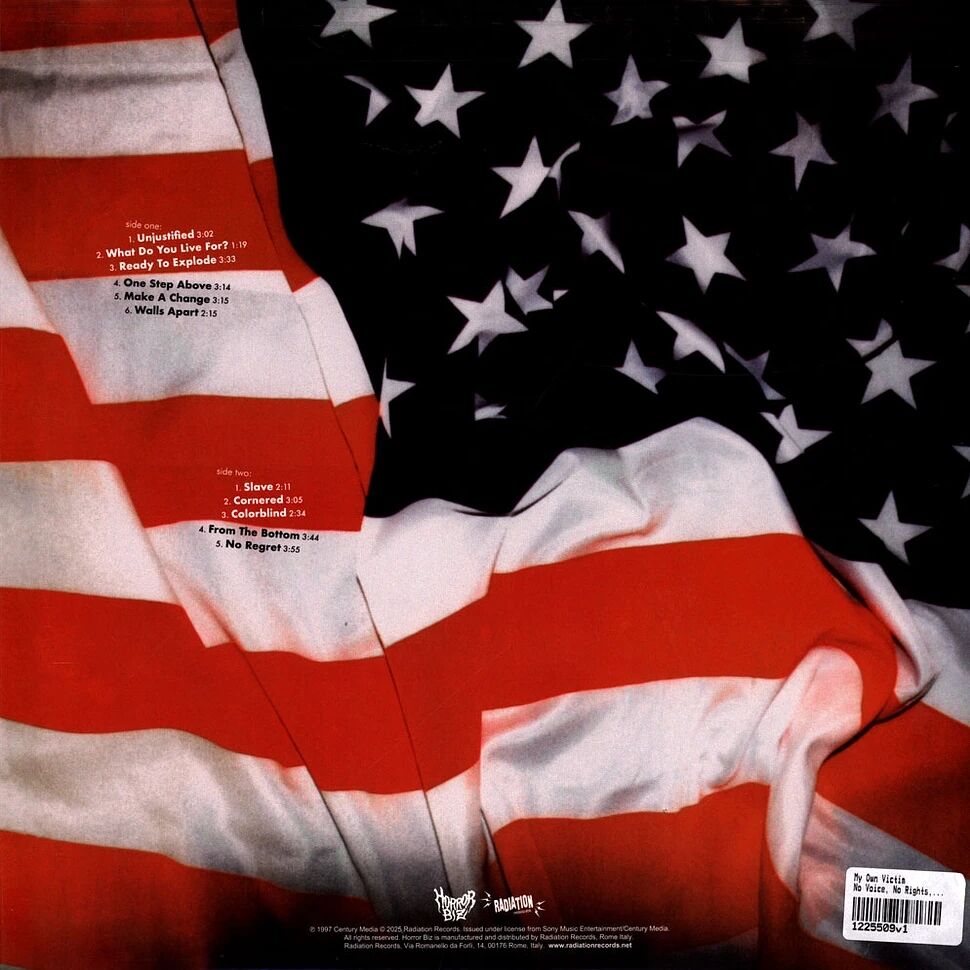  My Own Victim  -  no voice, no rights, no freedom -red vinyl 