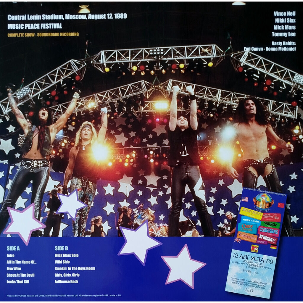  Mötley Crüe  -  moscow music peace festival 1989 -splatter vinyl 