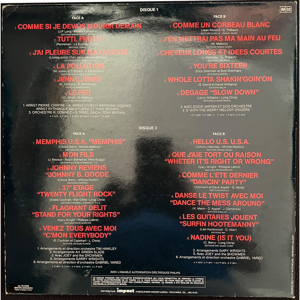  Johnny Hallyday  -  album 2 disques 