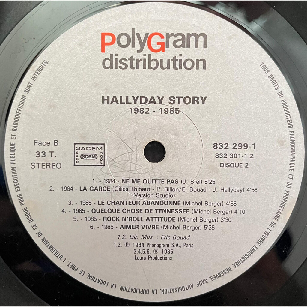  Johnny Hallyday  -  hallyday story 1982 - 1985 