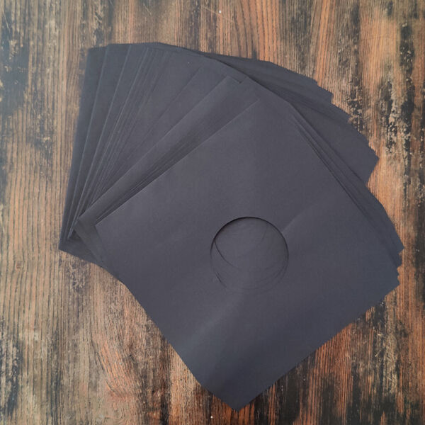  Lot de 50 sous-pochettes Deluxe Noires (Innersleeve) pour protection disque vinyle  -  pour disque 33t/45t 