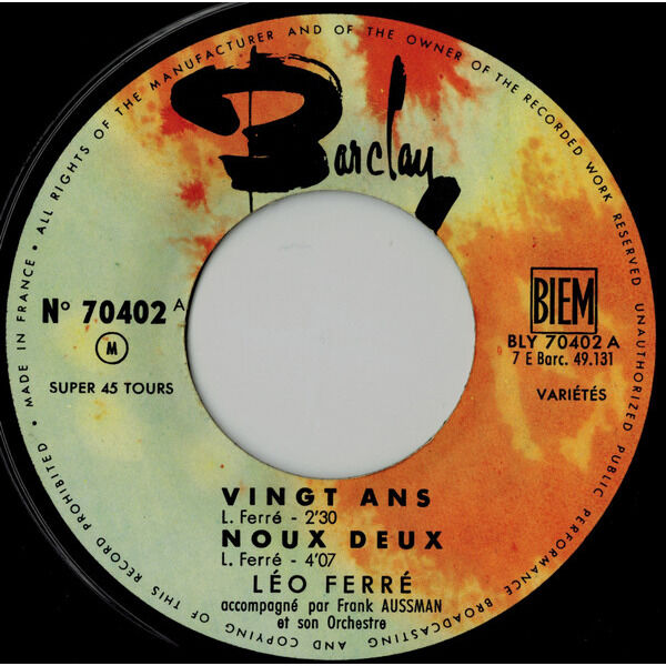  LÉO FERRÉ  -  vingt ans 