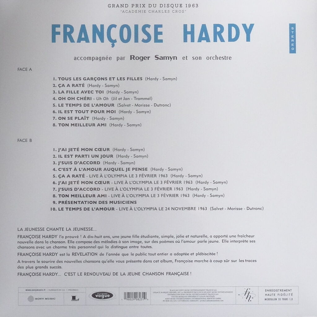  FRANÇOISE HARDY  -  tous les garcons et les filles 