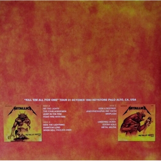  Metallica  -  metallic death -orange fire swirl vinyl 