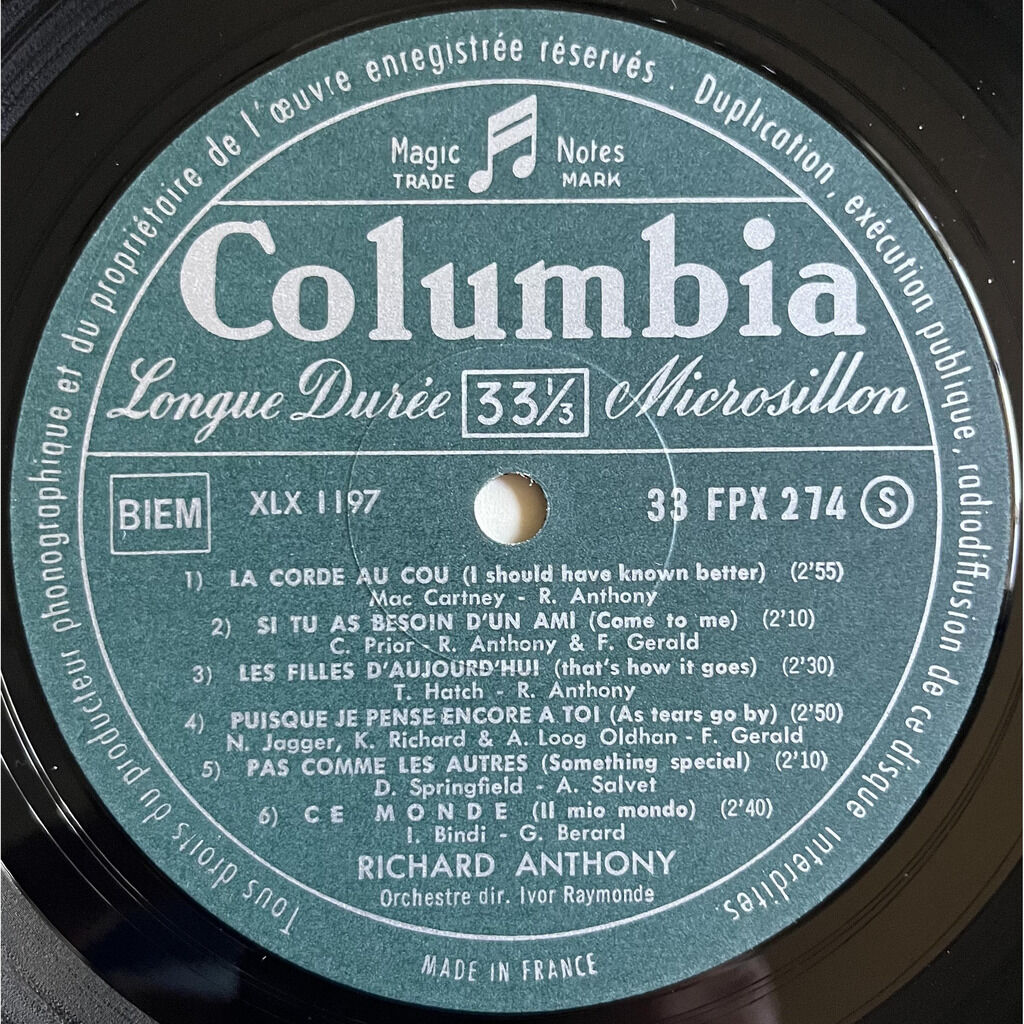  Richard Anthony (2)  -  la corde au cou 