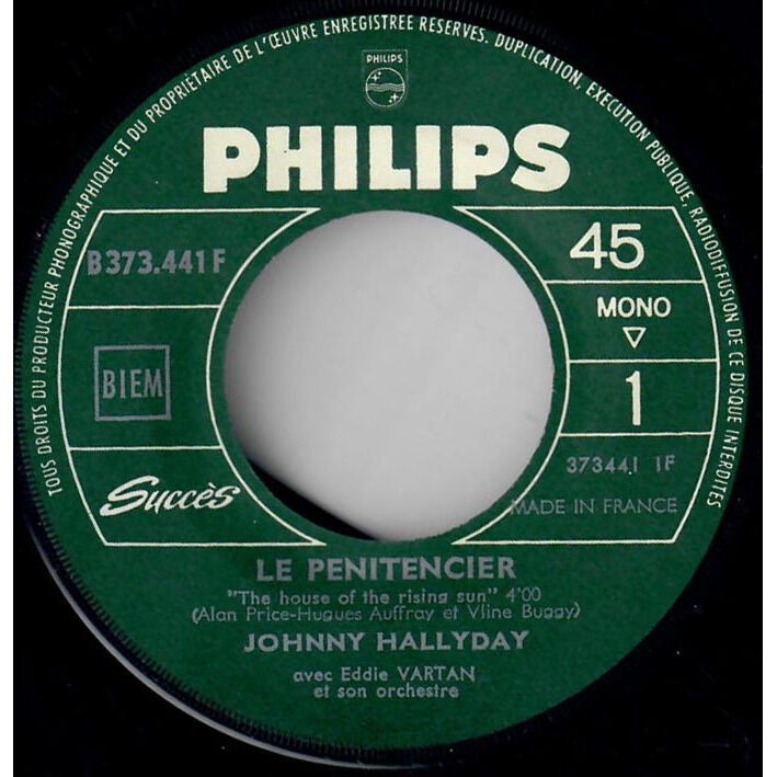  Johnny Hallyday  -  le pénitencier / one more time encore une fois 