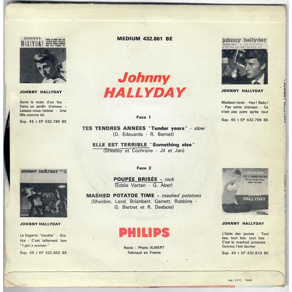  Johnny Hallyday  -  tes tendres années 