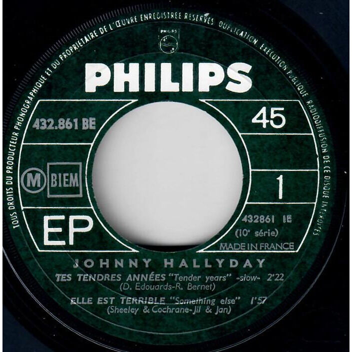  Johnny Hallyday  -  tes tendres années 