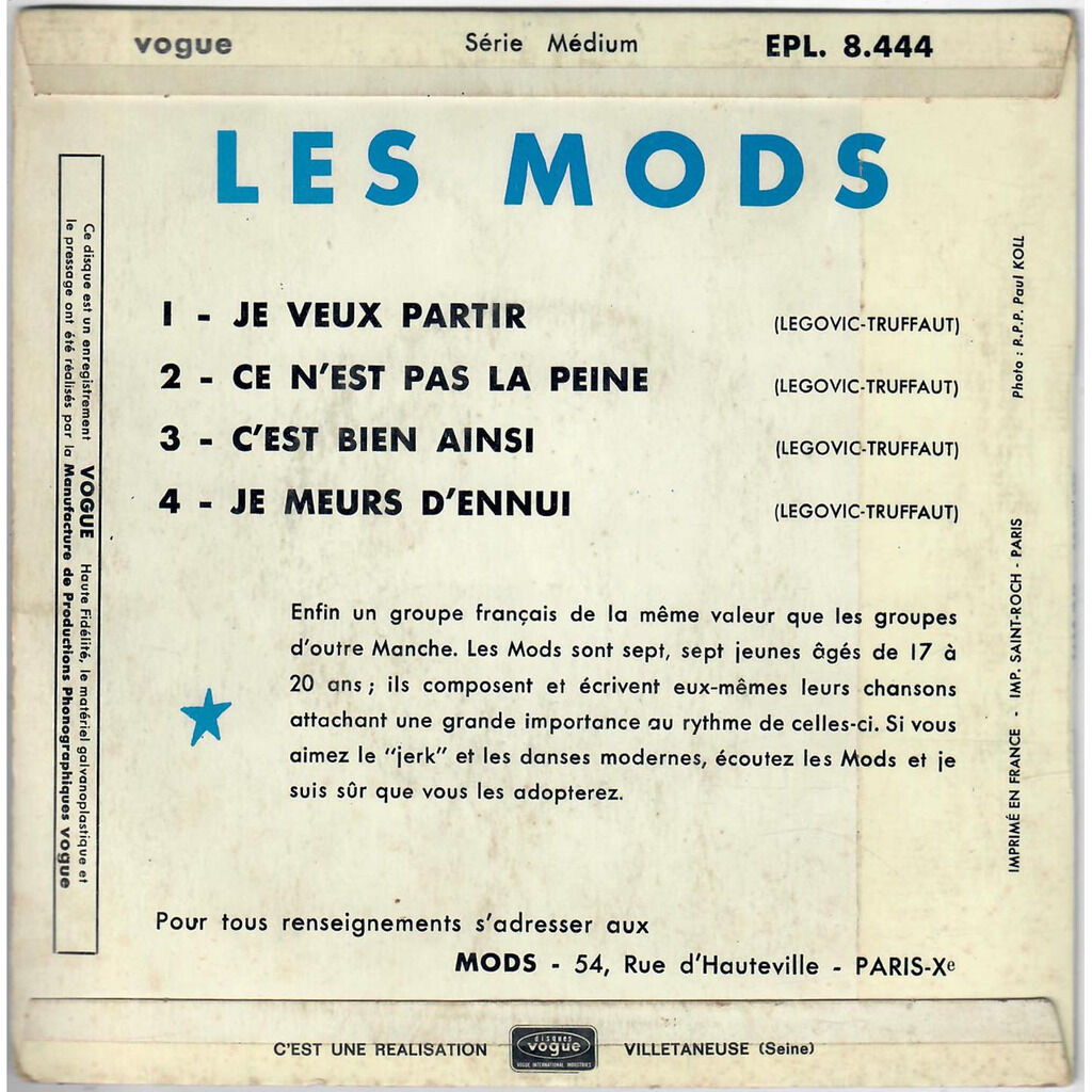  Les Mods  -  je veux partir 