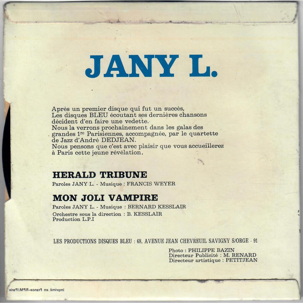  Jany L.  -  herald tribune / mon joli vampire 