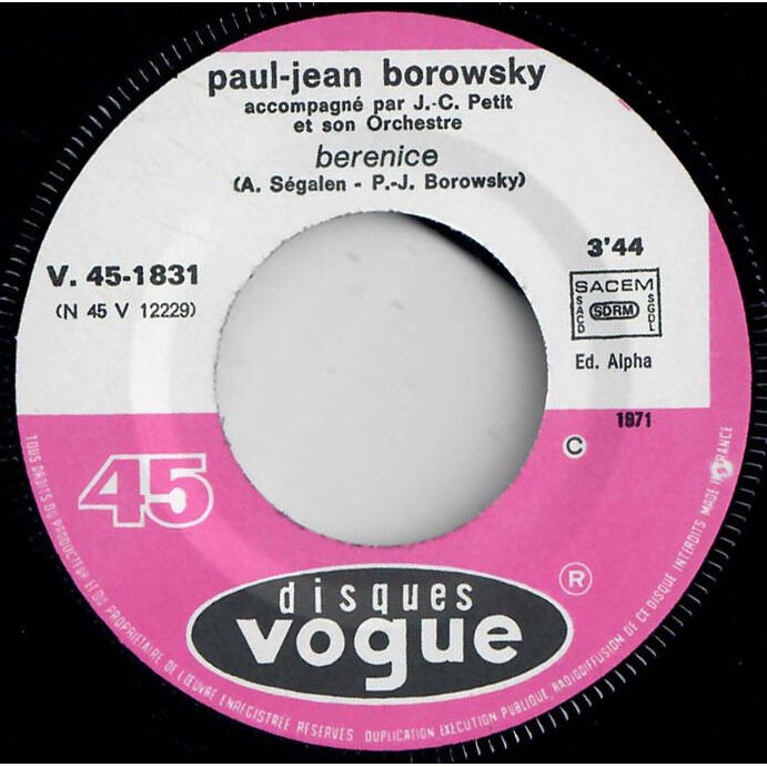  Paul-Jean Borowsky  -  berenice / louis le pochetron 