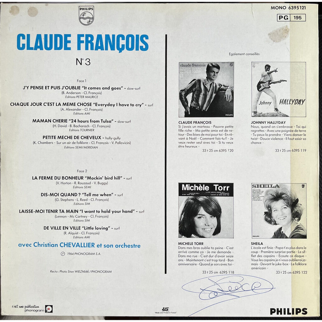  Claude François  -  n° 3 
