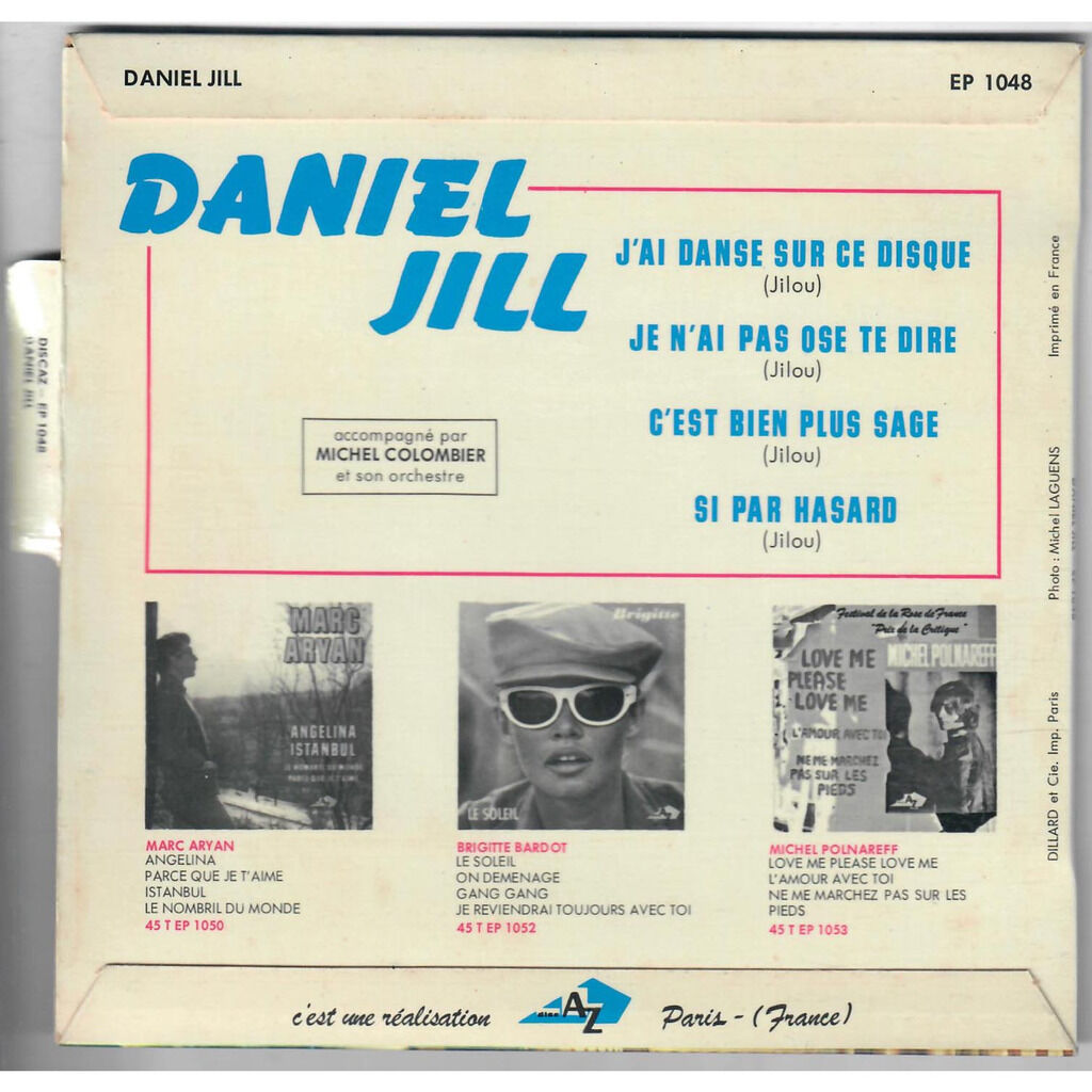 Daniel Jill  -  j'ai dansé sur ce disque 