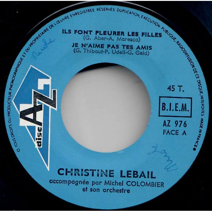  Christine Lebail  -  ils font pleurer les filles 