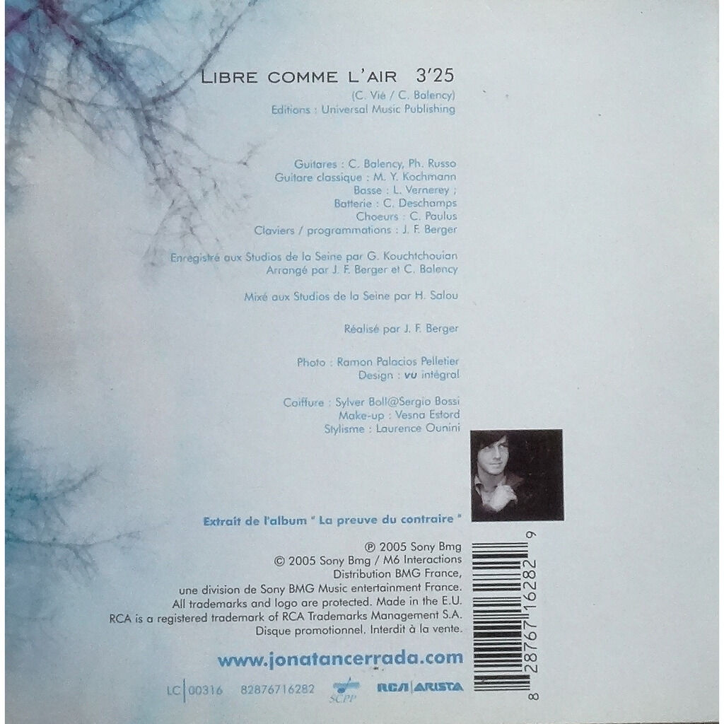  JONATAN CERRADA  -  libre comme l'air 