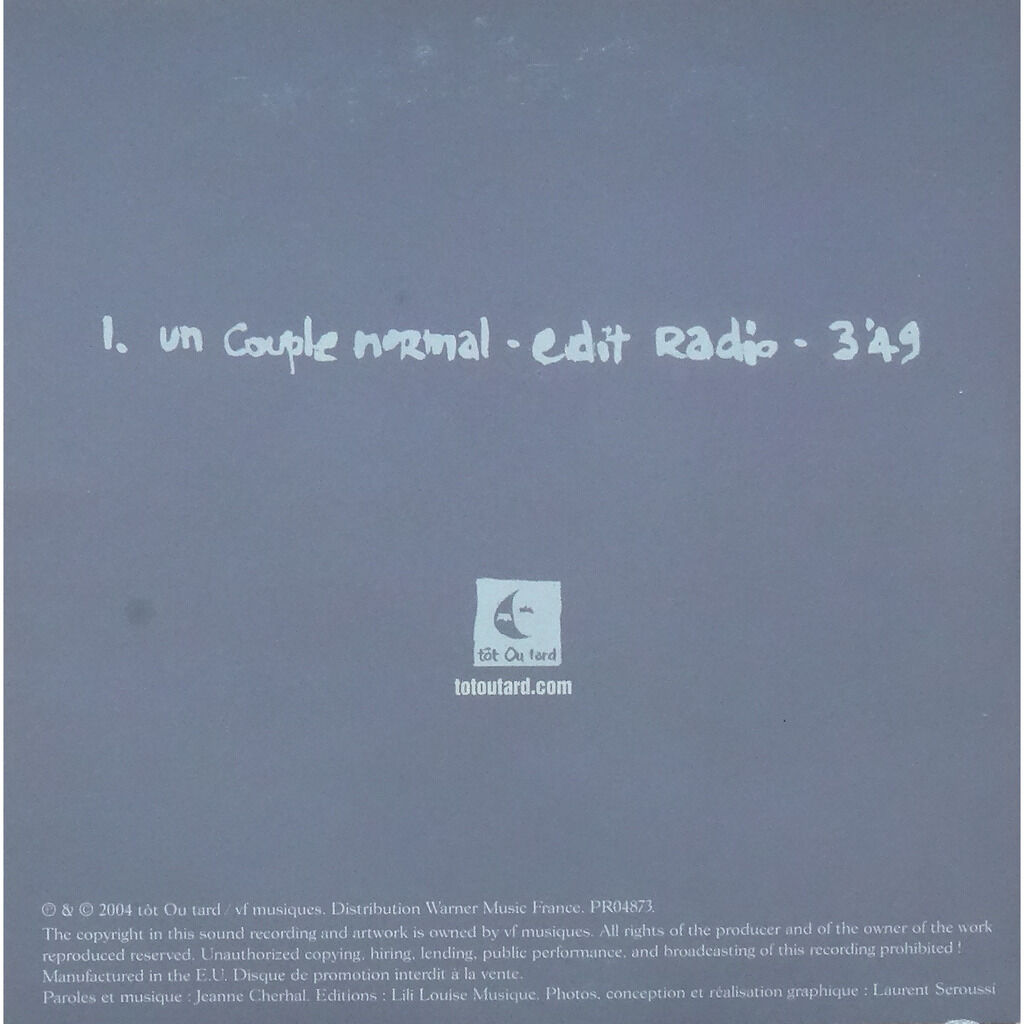  JEANNE CHERHAL  -  un couple normal 