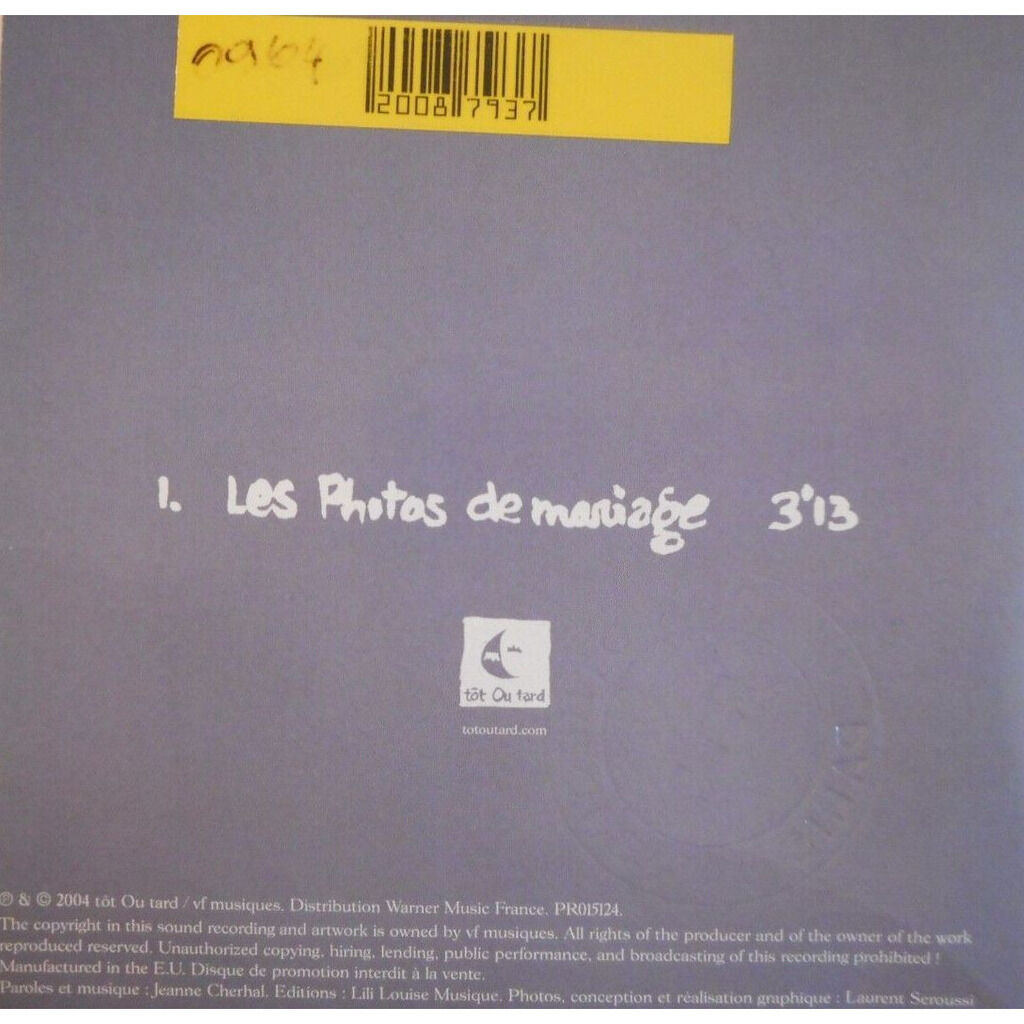  JEANNE CHERHAL  -  les photos de mariage 