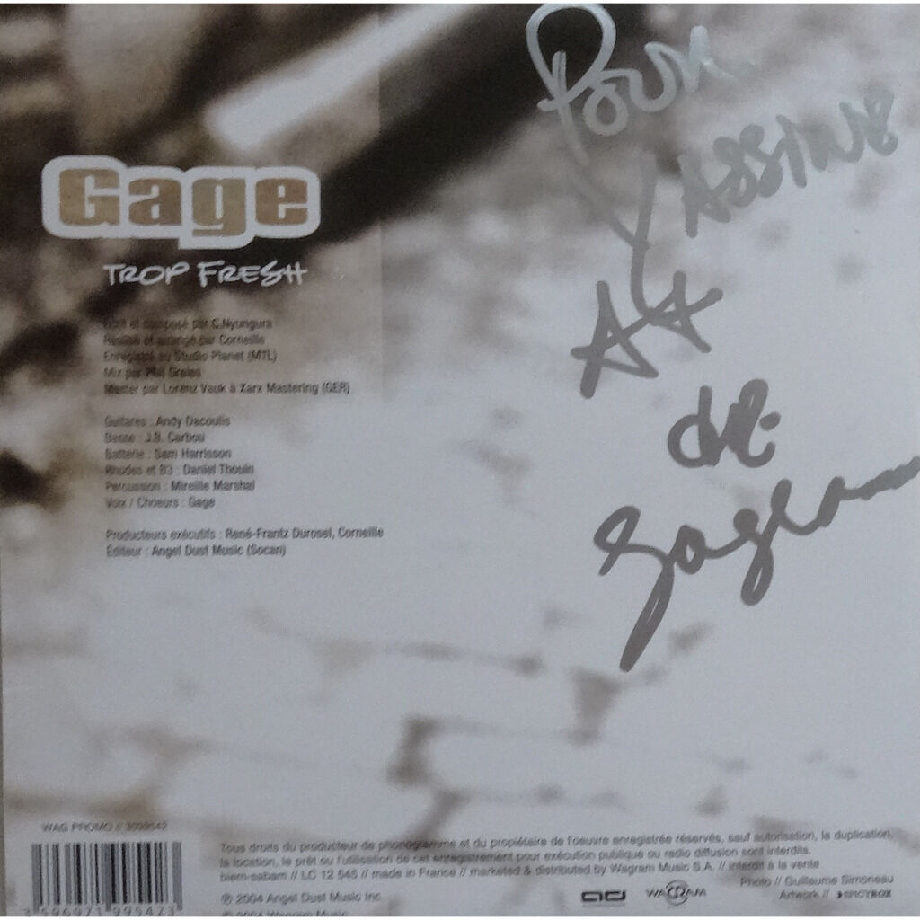  GAGE  -  trop fresh 