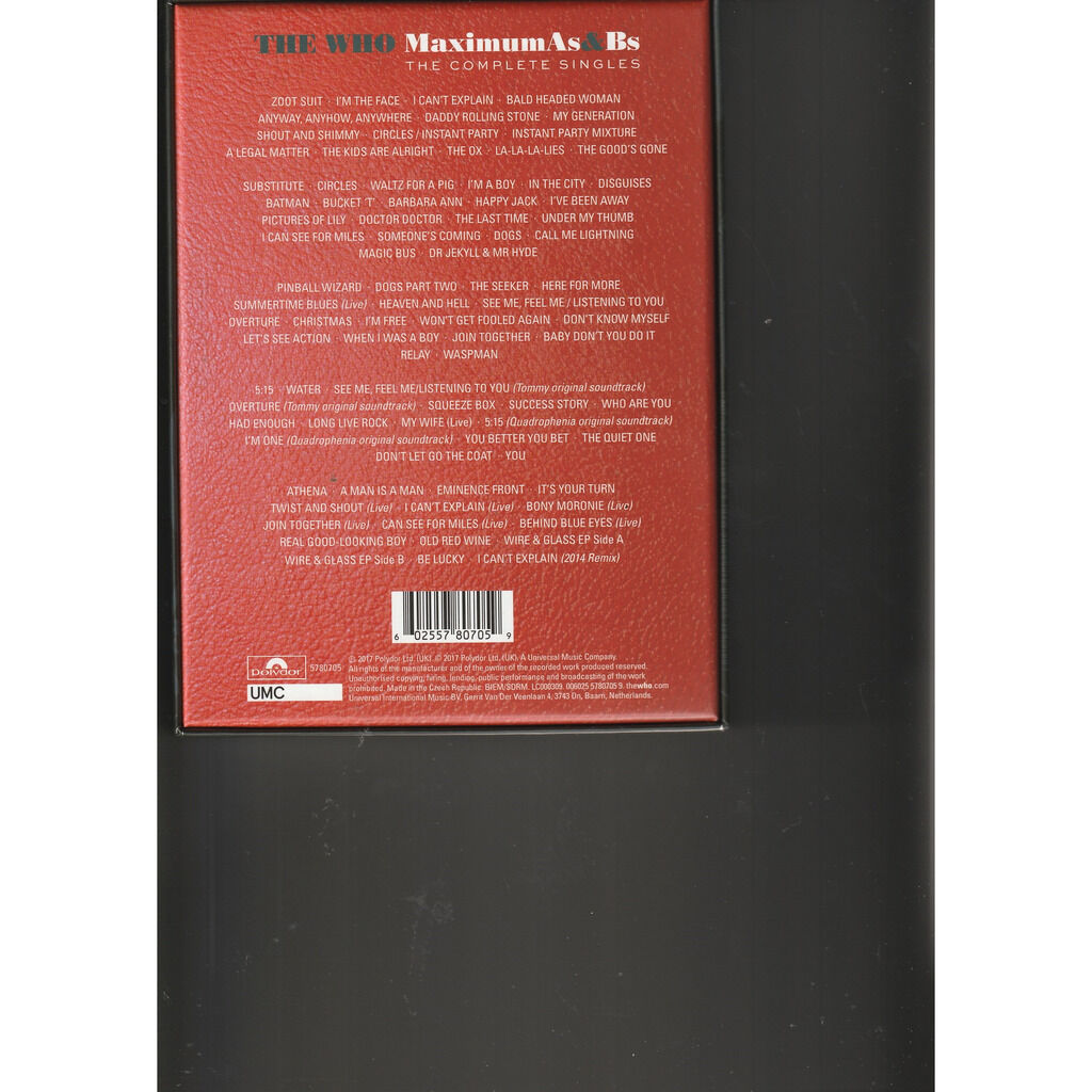  the who  -  maximum as and bs the complete singles 