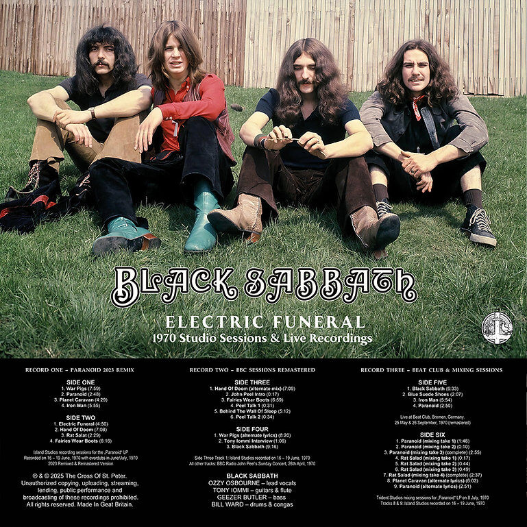  Black Sabbath  -  electric funeral: 1970 studio sessions & live recordings -3xlp box set 