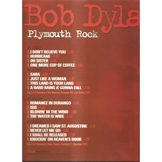  bob dylan  -  plymouth rock 
