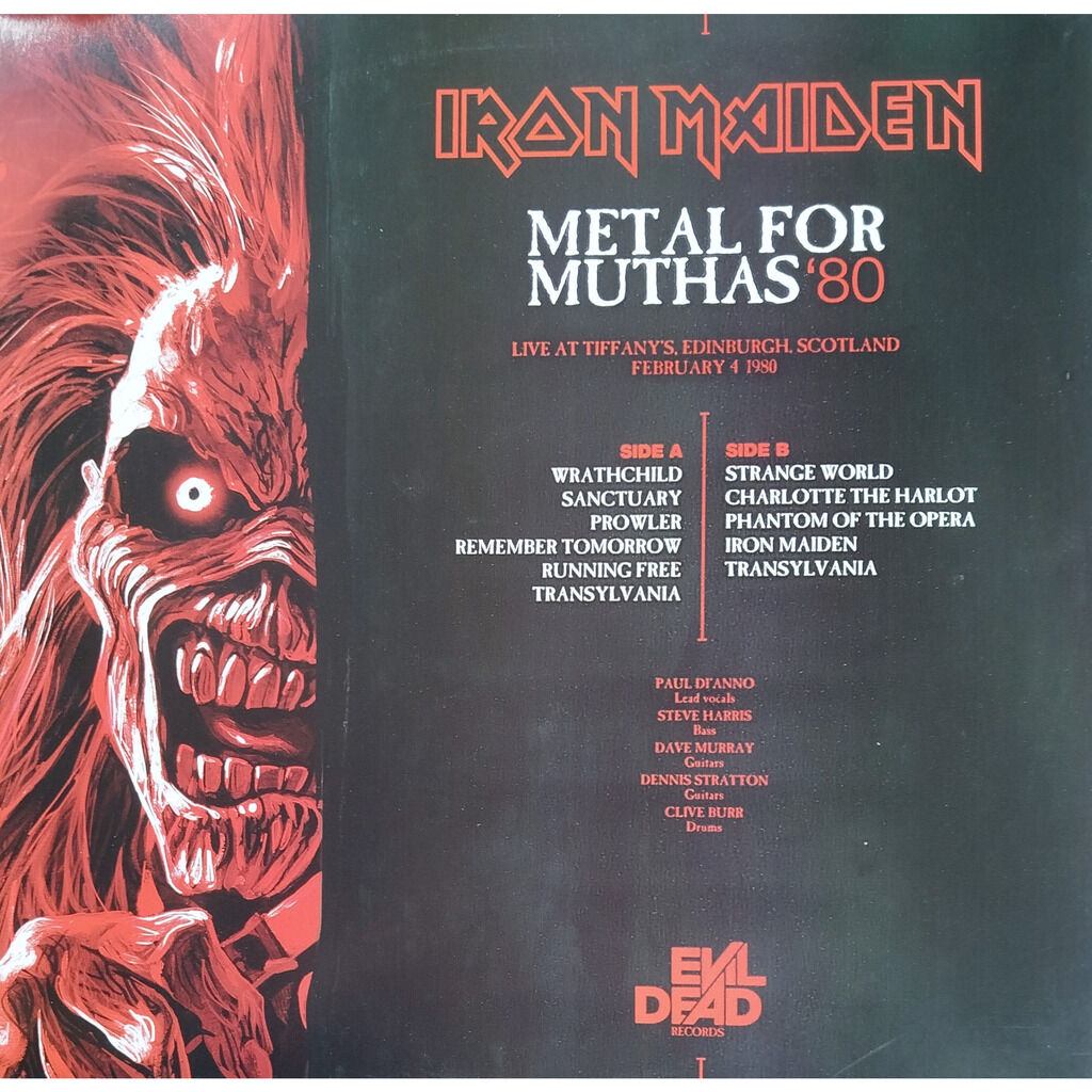  Iron Maiden  -  metal for muthas '80 -red/white quadrant vinyl 