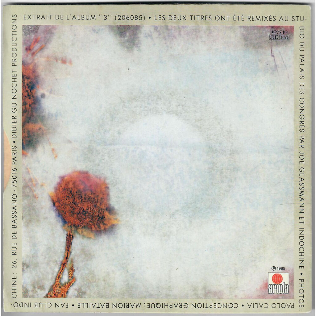  Indochine  -  3e sexe / 3 nuits par semaine 