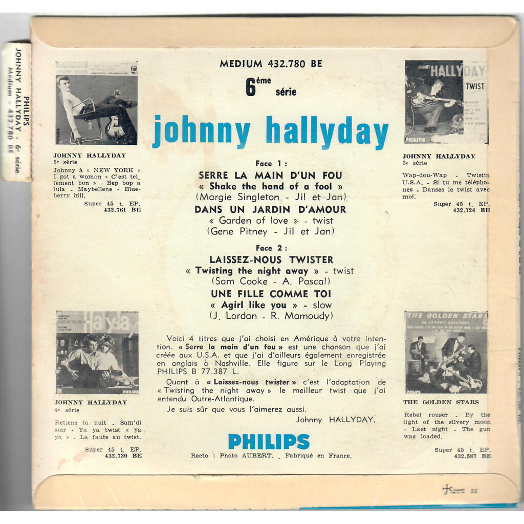  Johnny Hallyday  -  serre la main d'un fou 