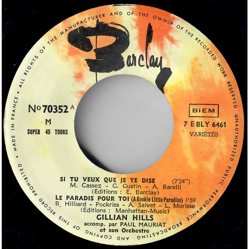  Gillian Hills  -  ma première cigarette 