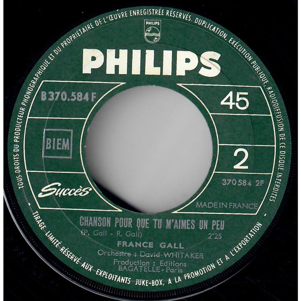  France Gall  -  bébé requin / chanson pour que tu m'aimes un peu 