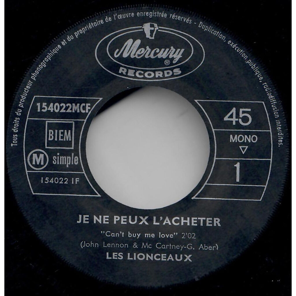  Les Lionceaux  -  je ne peux l'acheter / je suis fou 