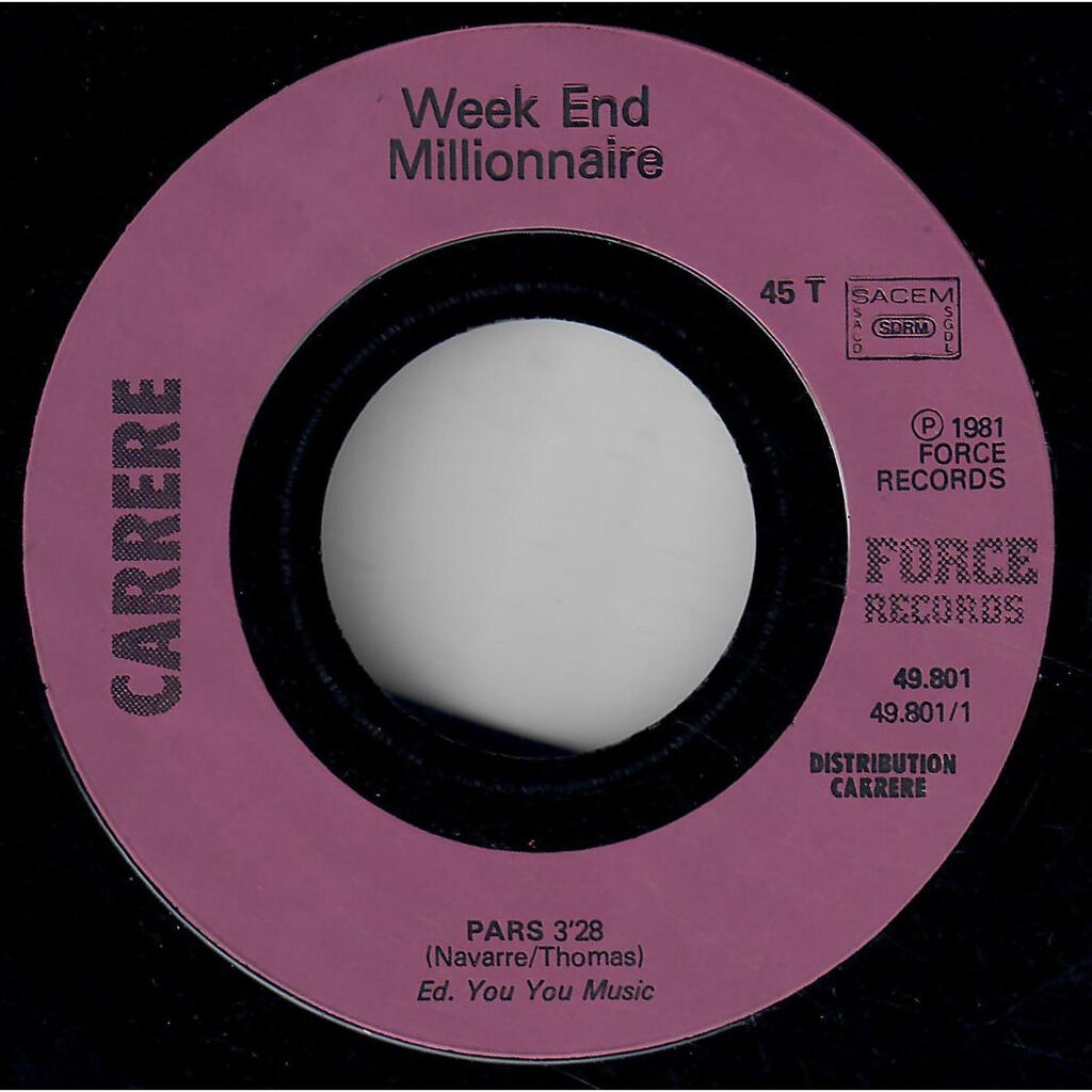  Weekend Millionnaire  -  pars / profession d.j. 