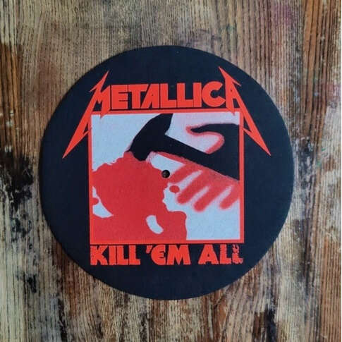  metallica  -  kill 'em all official turntable slipmat 