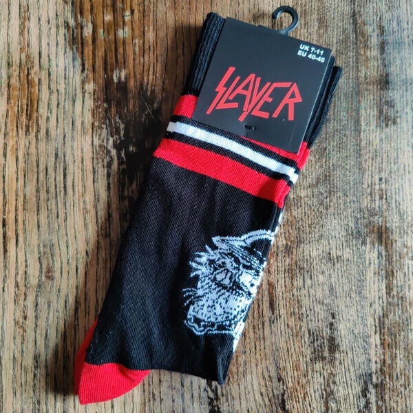  Slayer  -  skull helmet official ankle socks unisex 